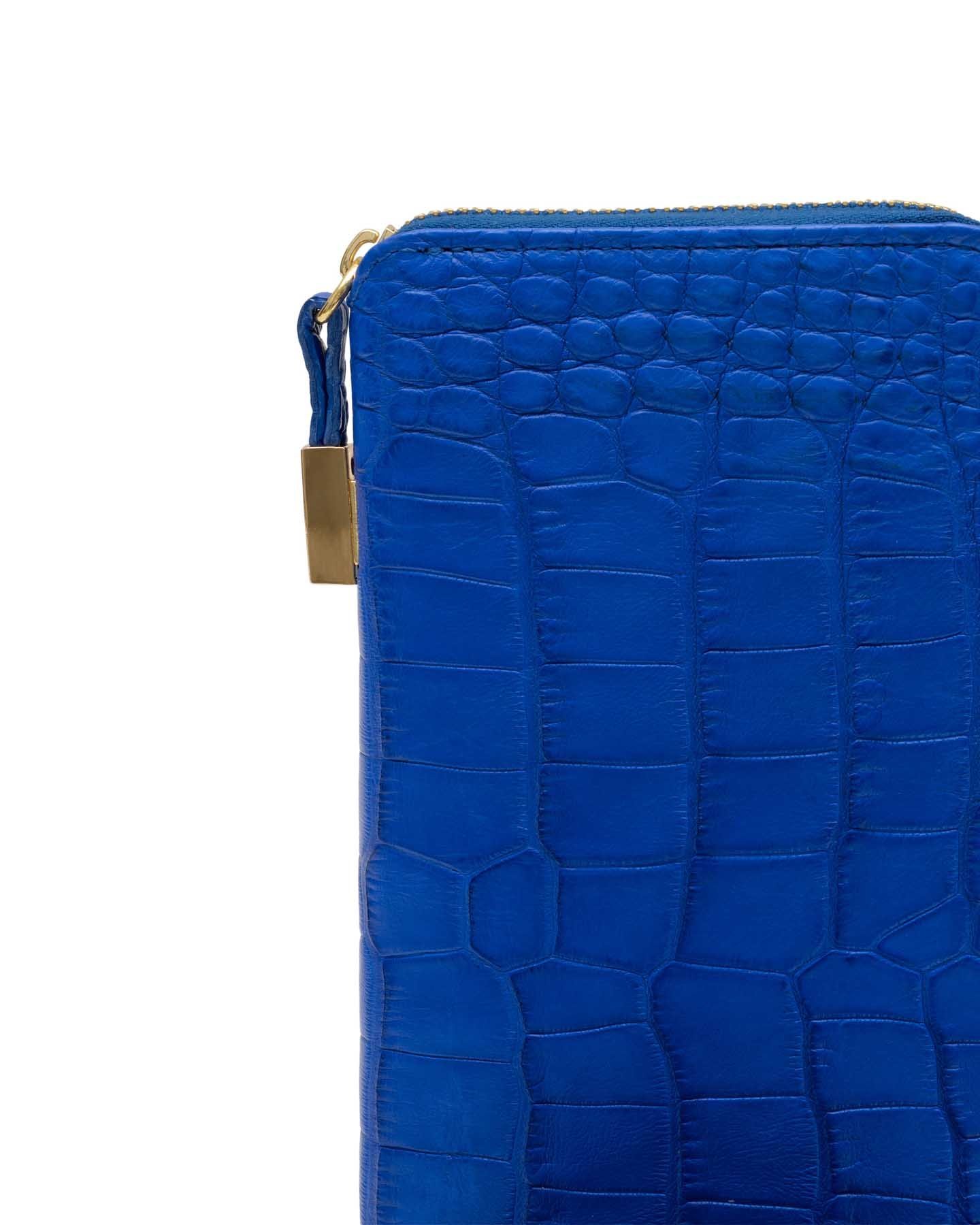 Zipper Wallet in Matte Alligator — Abas